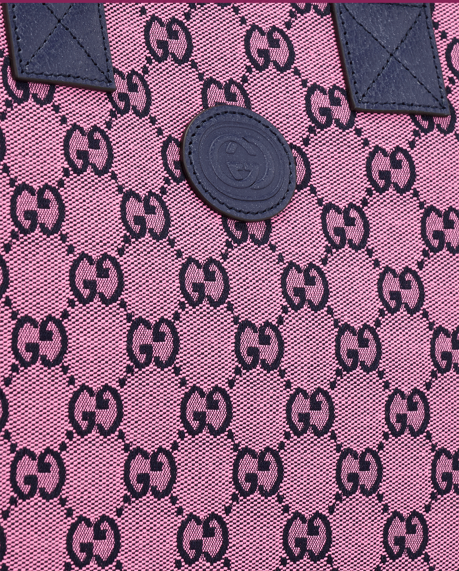 GG Kids Tote, &pound;350, Handbags, Navy/Pink, Canvas, Other view